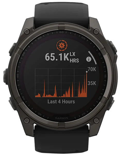 Garmin Fenix 8 Solar Gray Band Sunlight-Visible/Transflective MIP Display