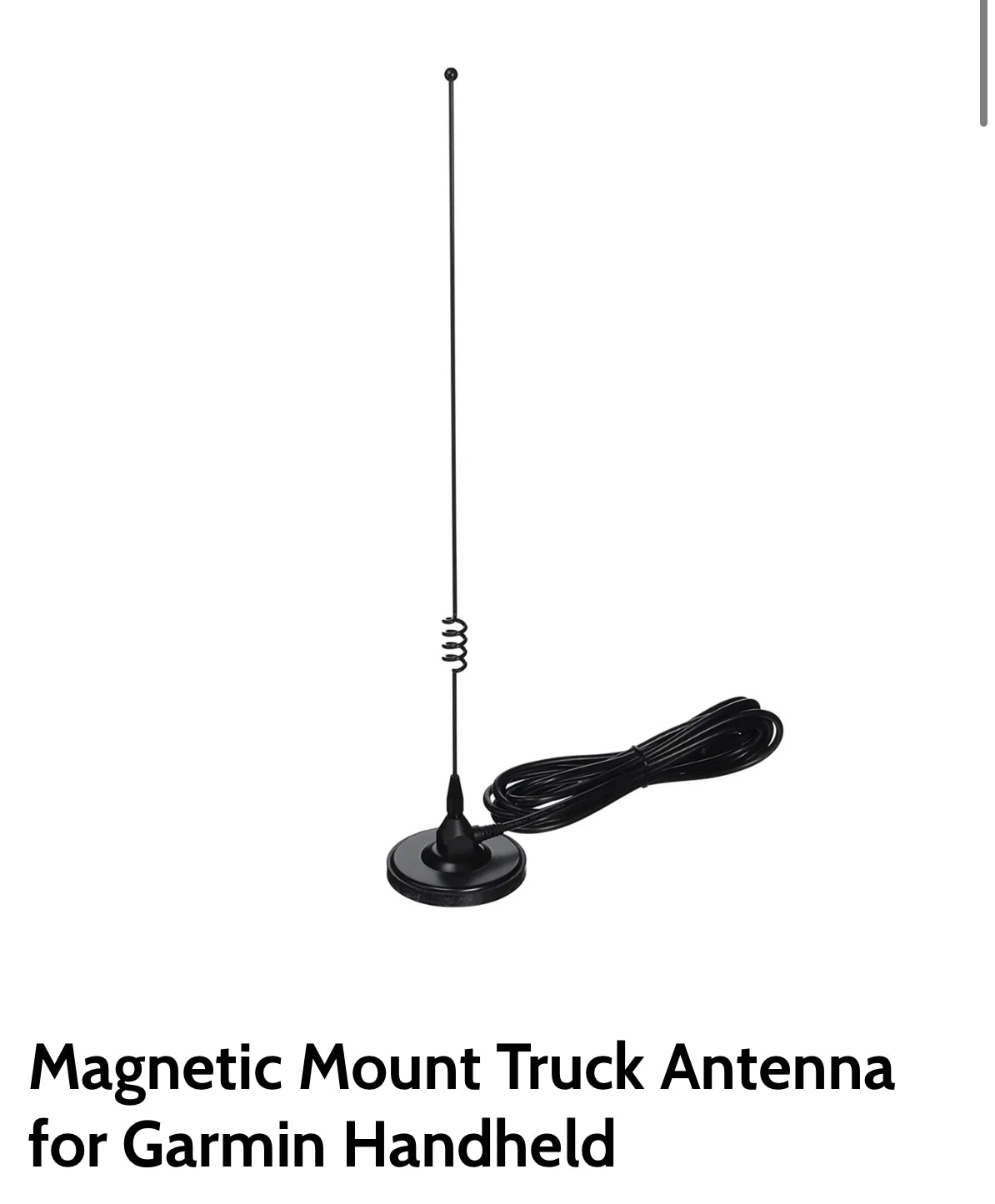 Magnetic Mount Truck Antenna for Garmin Handheld