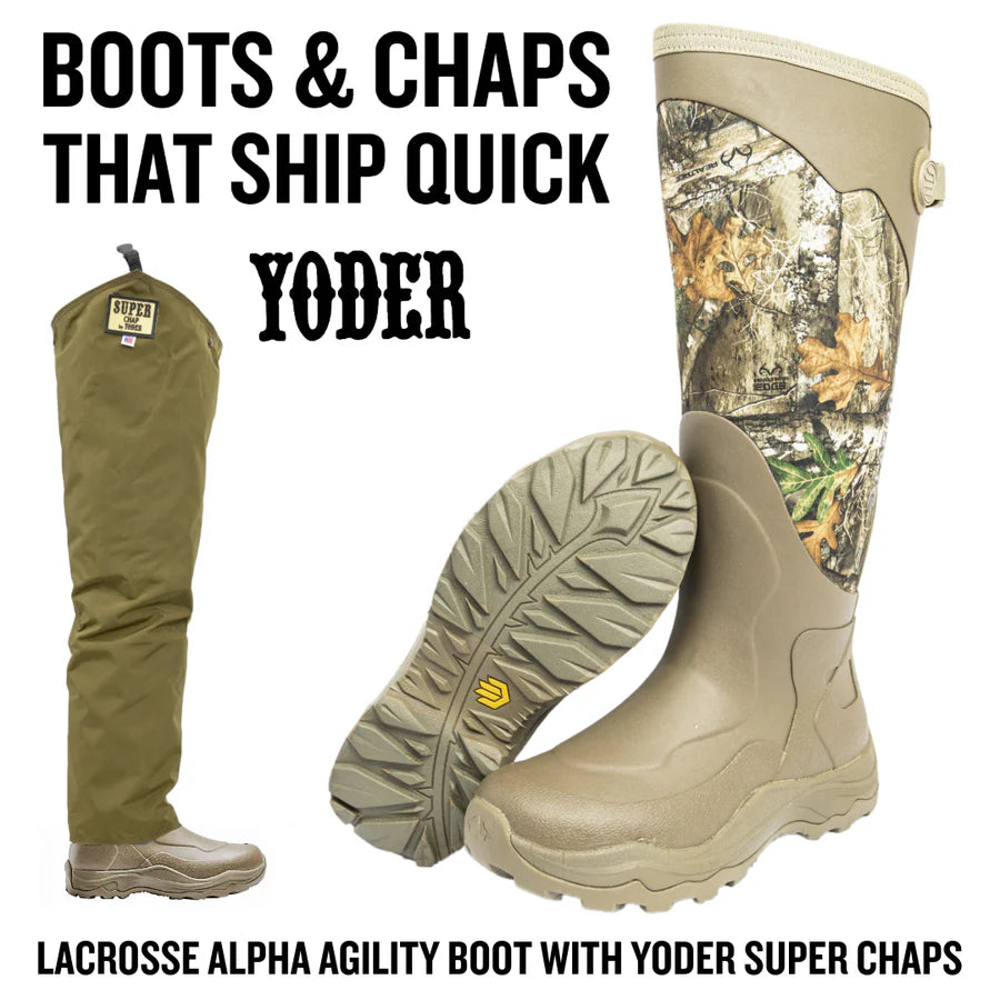 Lacrosse Alpha Agility Boot with Yoder Super Chaps