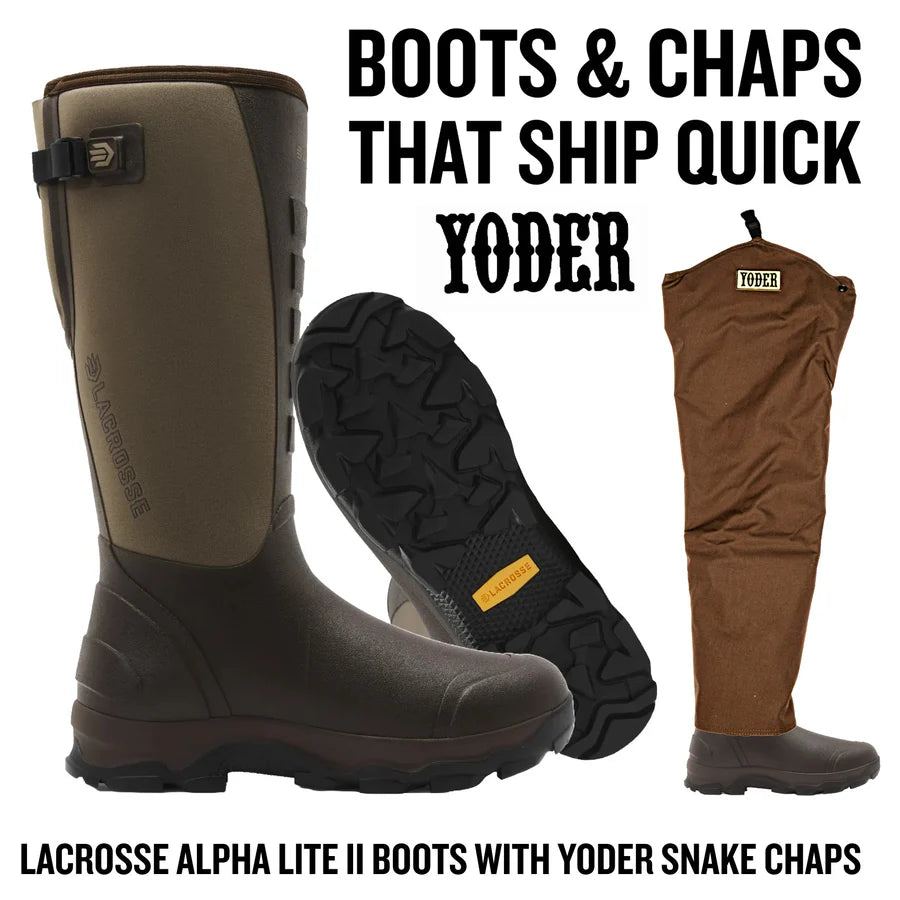 Lacrosse Alpha Lite II Boots with Yoder Snake Chaps